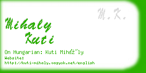 mihaly kuti business card